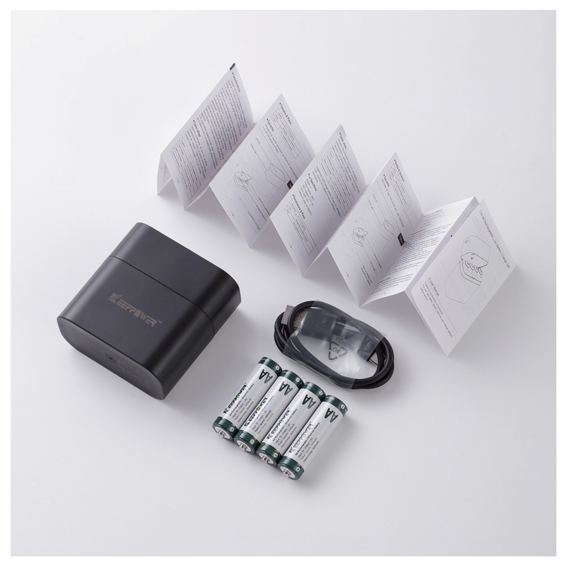 Keeppower i4 – 4 Rechargeable AA Batteries with Charger
