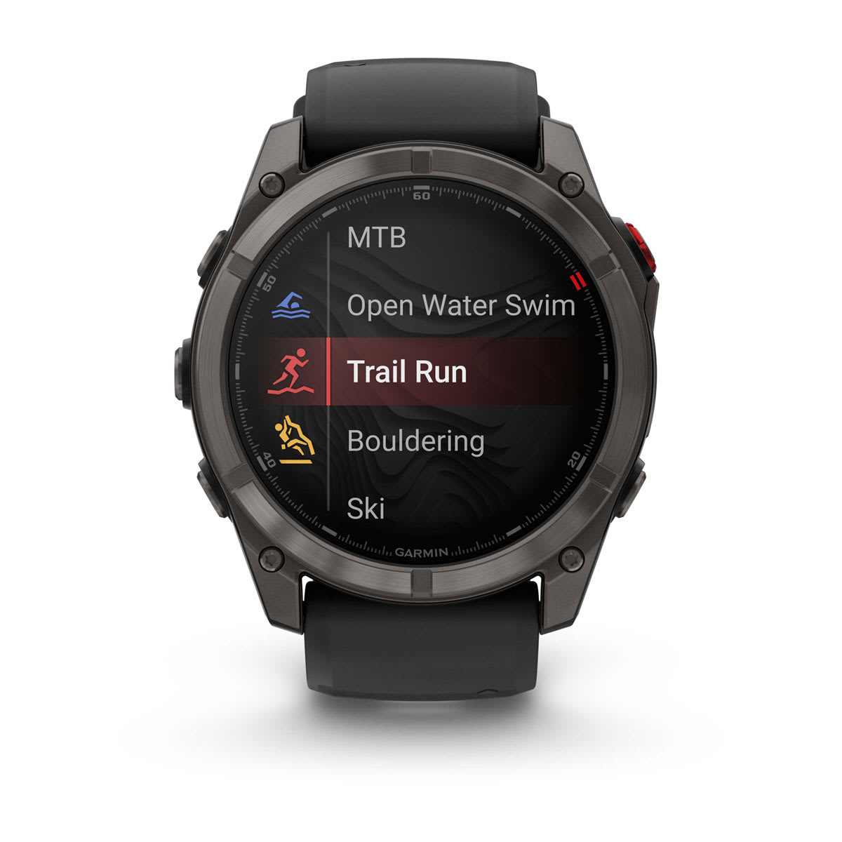 fēnix® 8 Pro – 51 mm, AMOLED, Sapphire, Carbon Grey DLC-titanium med sort/Pebble Grey silikonerem
