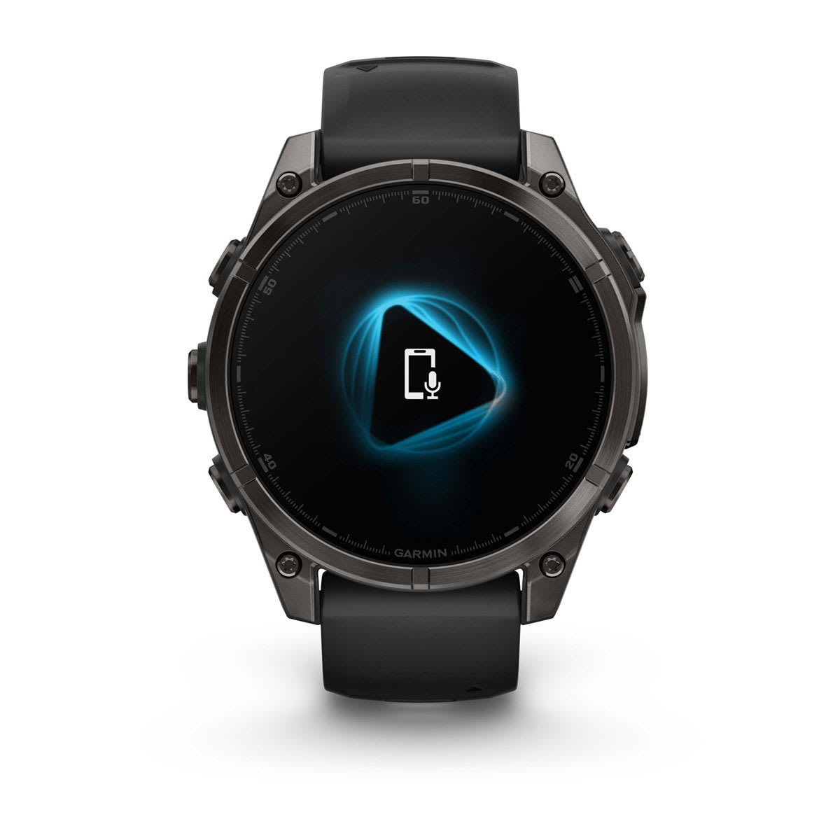 fēnix® 8 – 47 mm, AMOLED, Sapphire, Carbon Grey DLC-titanium med sort/Pebble Grey silikonerem