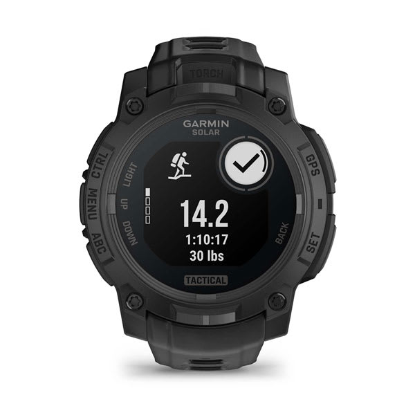 Instinct® 3 – 45 mm, Solar, Tactical Edition, Sort med sort rem