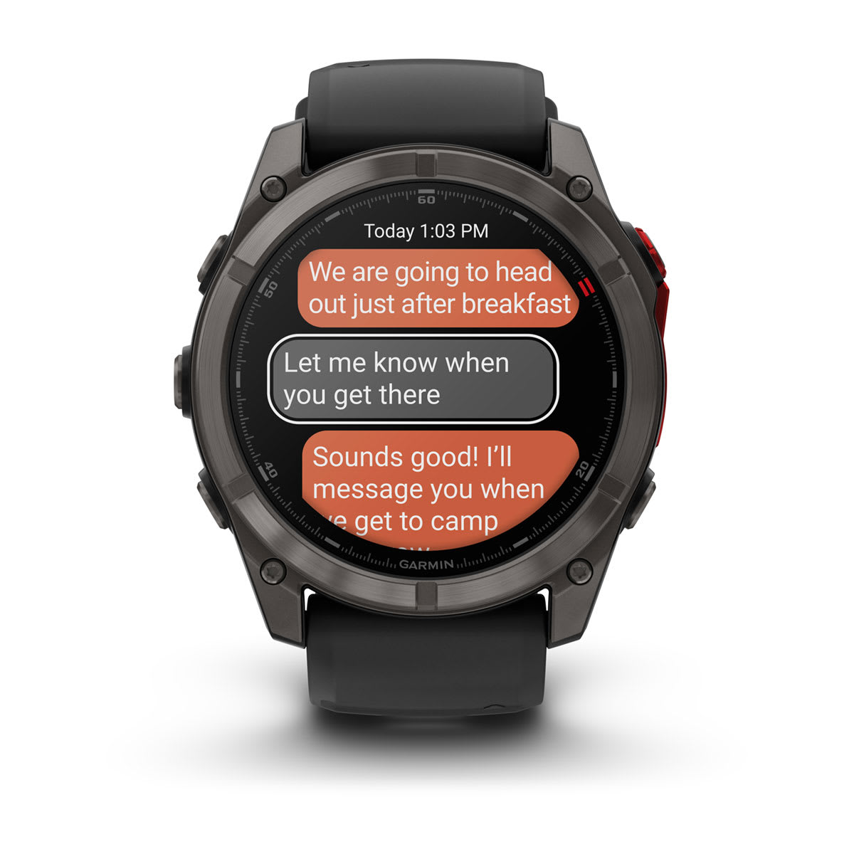 fēnix® 8 Pro – 51 mm, MicroLED, Sapphire, Carbon Grey DLC-titanium med sort/Pebble Grey silikonerem