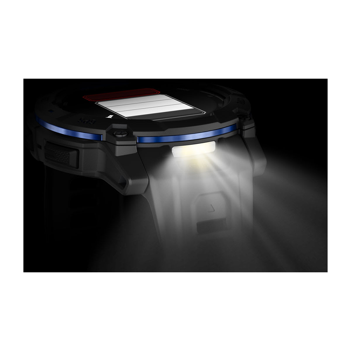 Instinct® 3 – 50 mm, AMOLED, Sort med sort/Bolt Blue rem