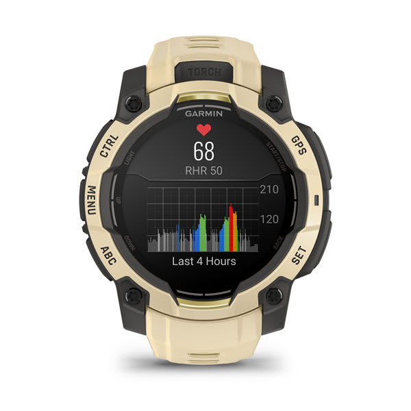 Instinct® 3 – 45 mm, AMOLED, Citrine med Citrine rem