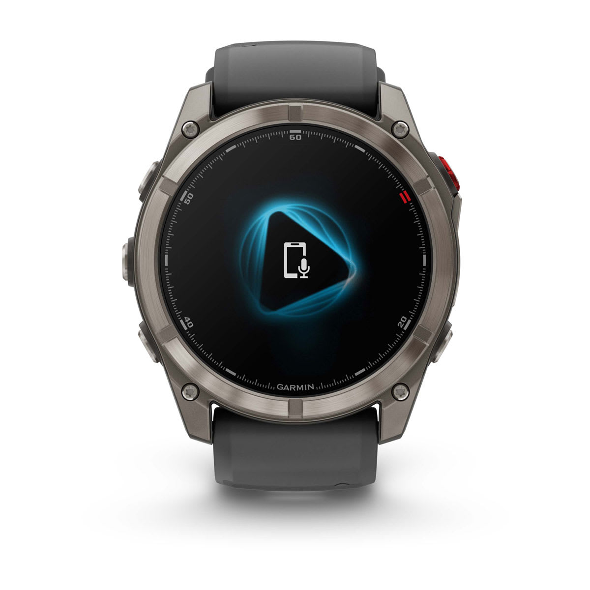 fēnix® 8 Pro – 51 mm, AMOLED, Sapphire, titanium med silikonerem i Graphite/sort