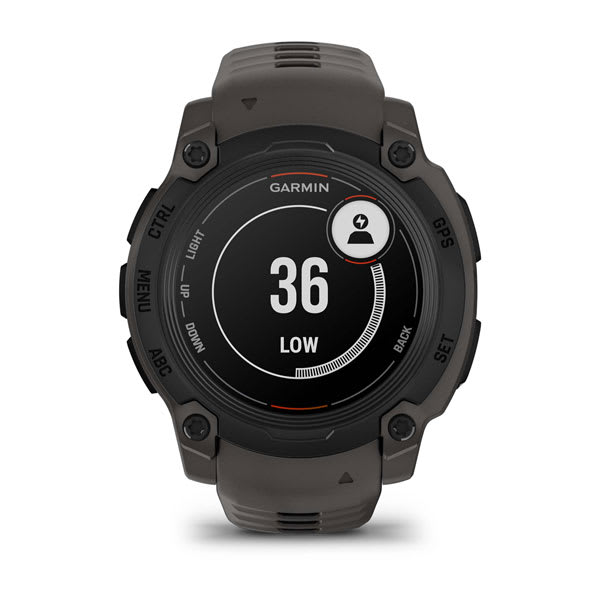 Instinct® E – 40 mm, Sort med Charcoal rem