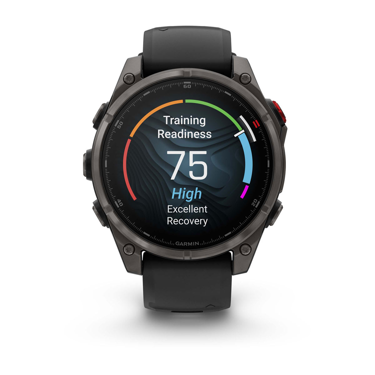 fēnix® 8 Pro – 47 mm, AMOLED, Sapphire, Carbon Grey DLC-titanium med sort/Pebble Grey silikonerem