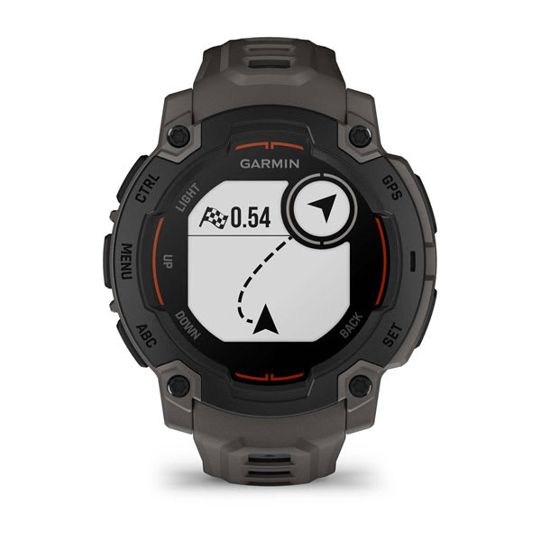 Instinct® E – 45 mm, Sort med Charcoal rem
