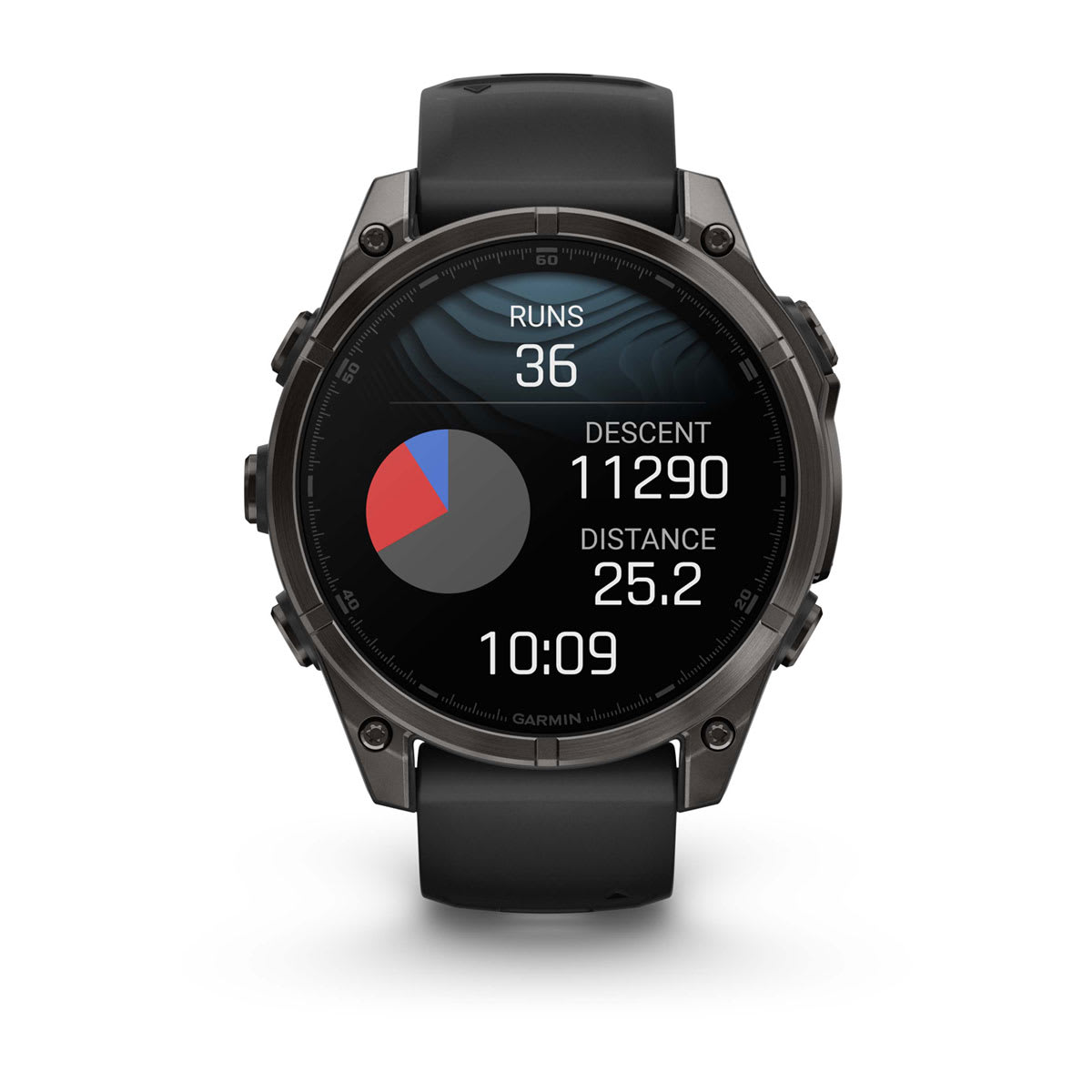 fēnix® 8 – 47 mm, AMOLED, Sapphire, Carbon Grey DLC-titanium med sort/Pebble Grey silikonerem