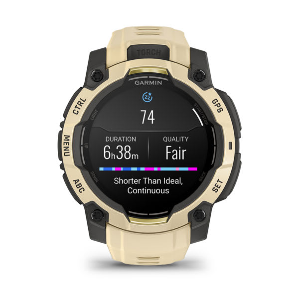 Instinct® 3 – 45 mm, AMOLED, Citrine med Citrine rem
