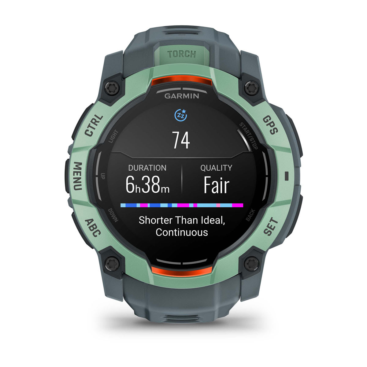 Instinct® 3 – 50 mm, AMOLED, Neotropic med Twilight rem