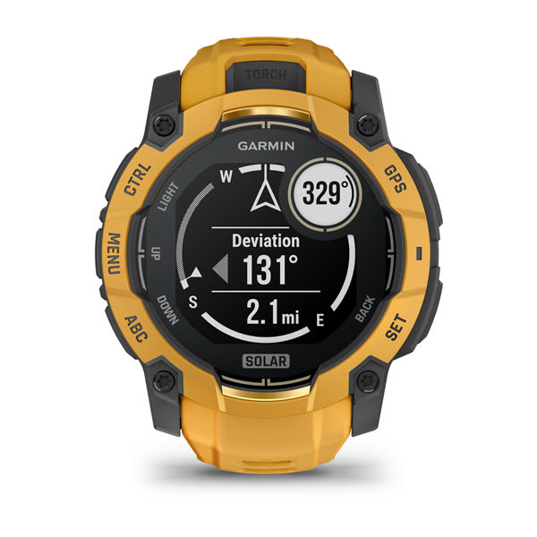 Instinct® 3 – 50 mm, Solar, Sunburst med Sunburst/Grey rem