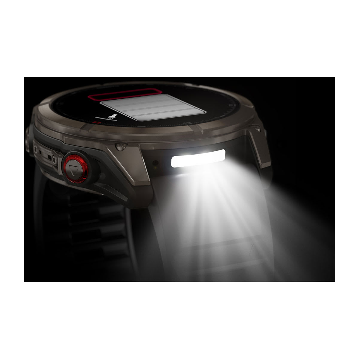 fēnix® 8 Pro – 51 mm, AMOLED, Sapphire, titanium med silikonerem i Graphite/sort