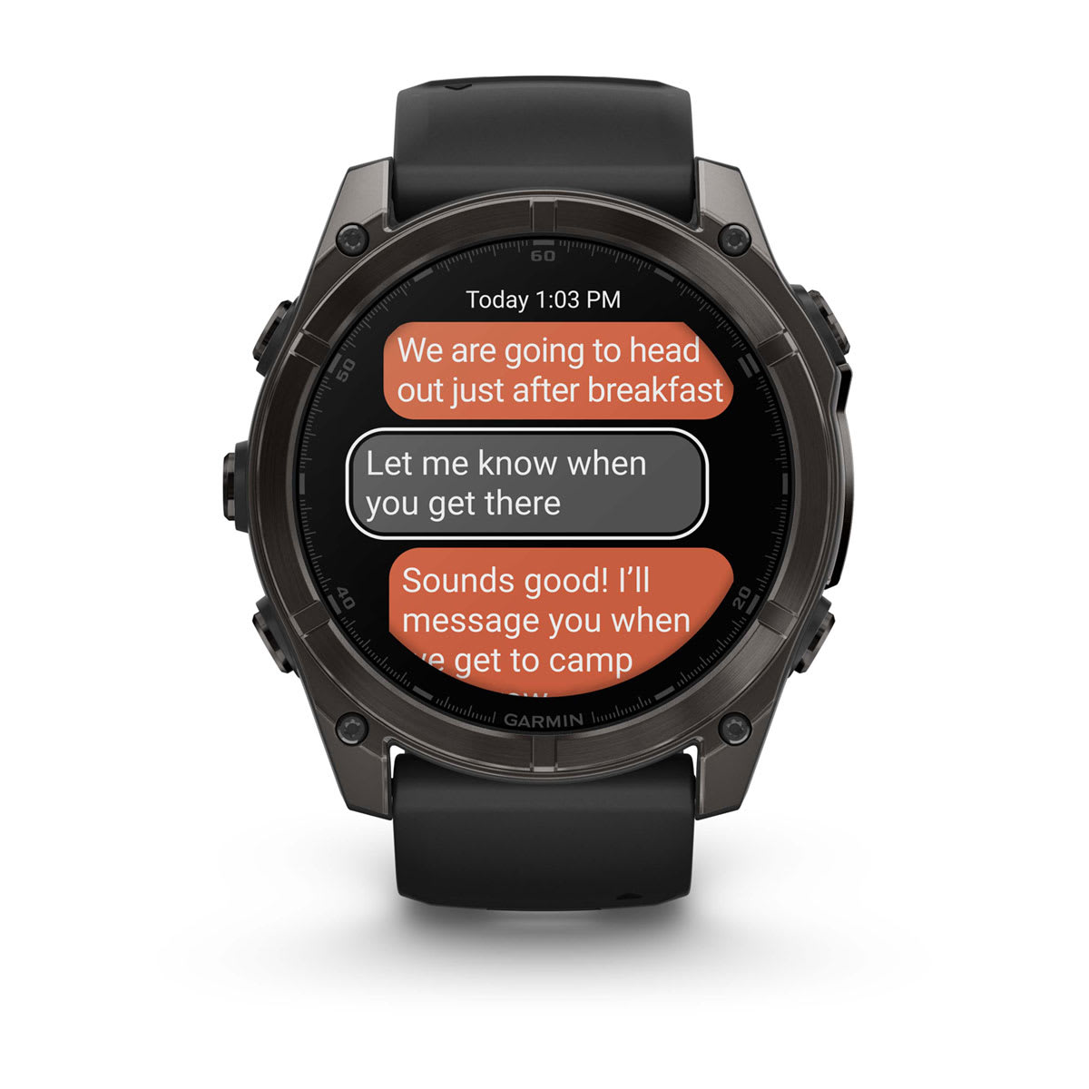fēnix® 8 – 51 mm, AMOLED, Sapphire, Carbon Grey DLC med sort/Pebble Grey silikonerem