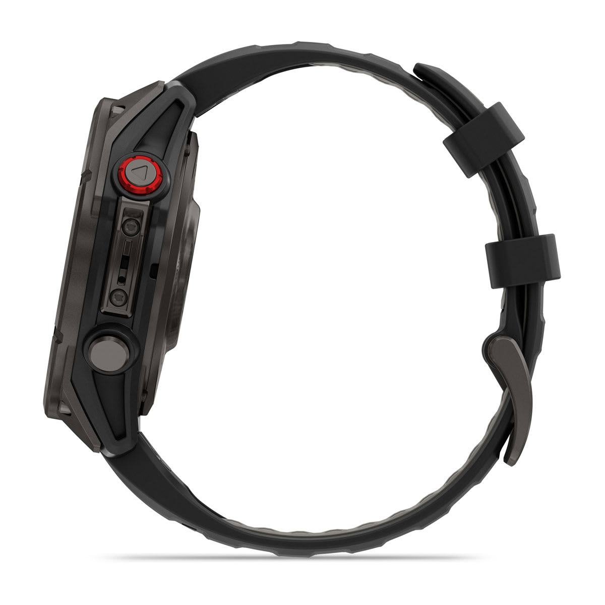 fēnix® 8 Pro – 47 mm, AMOLED, Sapphire, Carbon Grey DLC-titanium med sort/Pebble Grey silikonerem