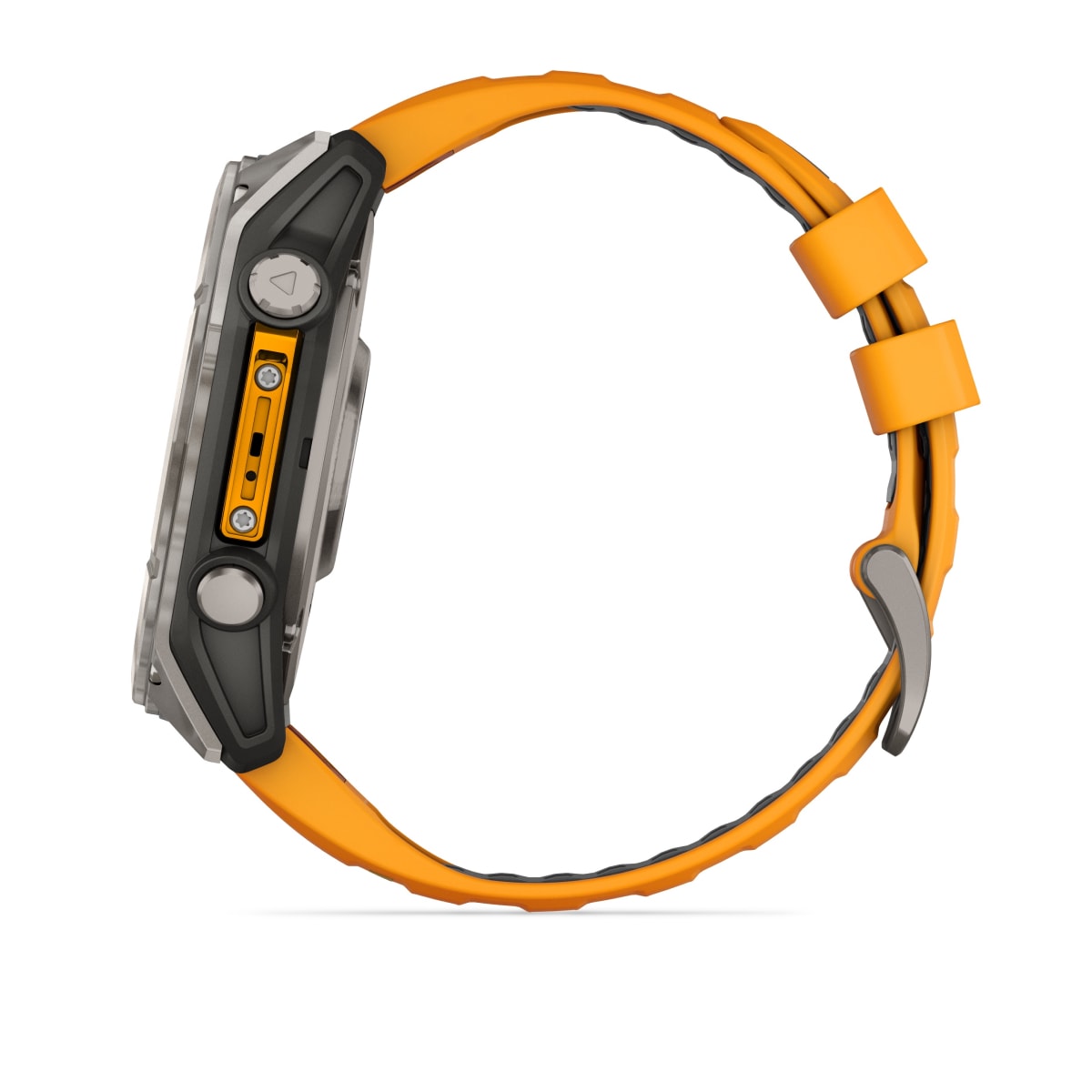 fēnix® 8 – 51 mm, AMOLED, Sapphire, Titanium med Spark Orange/Graphite silikonerem