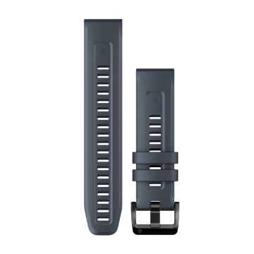 QuickFit® 22 remme, Sort/Pebble Grey silikone 3