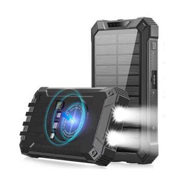 Powerbank - 30.000mAh med solcelle - Ignition