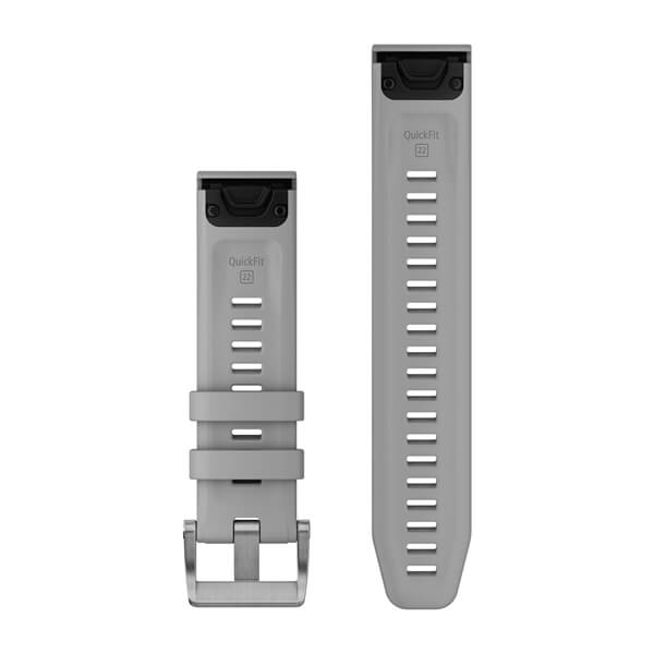 QuickFit® 22 remme, Powder Grey silikone (Dykkersæt med 3 dele)