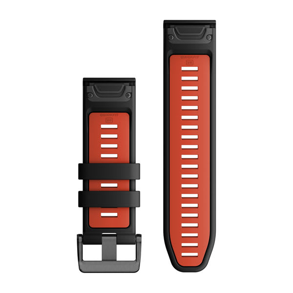 QuickFit® 26 urremme, Black/Flame Red silikone