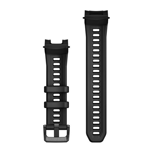 22 mm remme (Instinct® 3 - 45 mm/Instinct Crossover AMOLED), Sort silikone med metalspænde