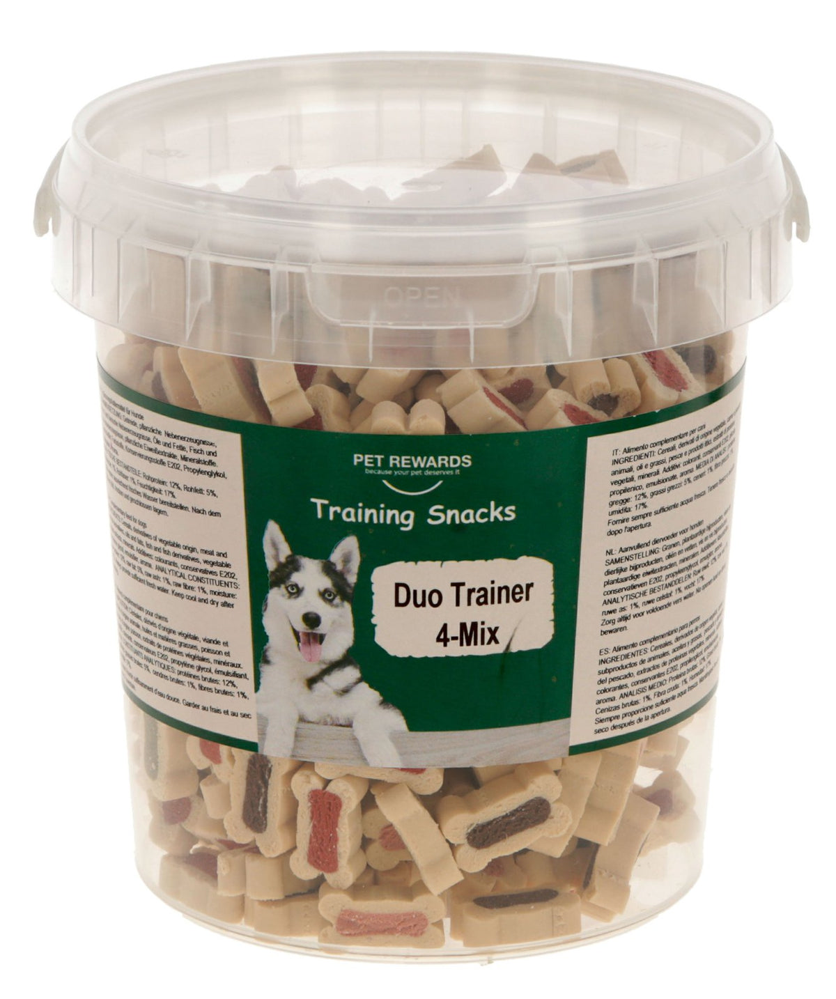 Hundegodbid Duo Trainer 4-mix 500 g Bucket