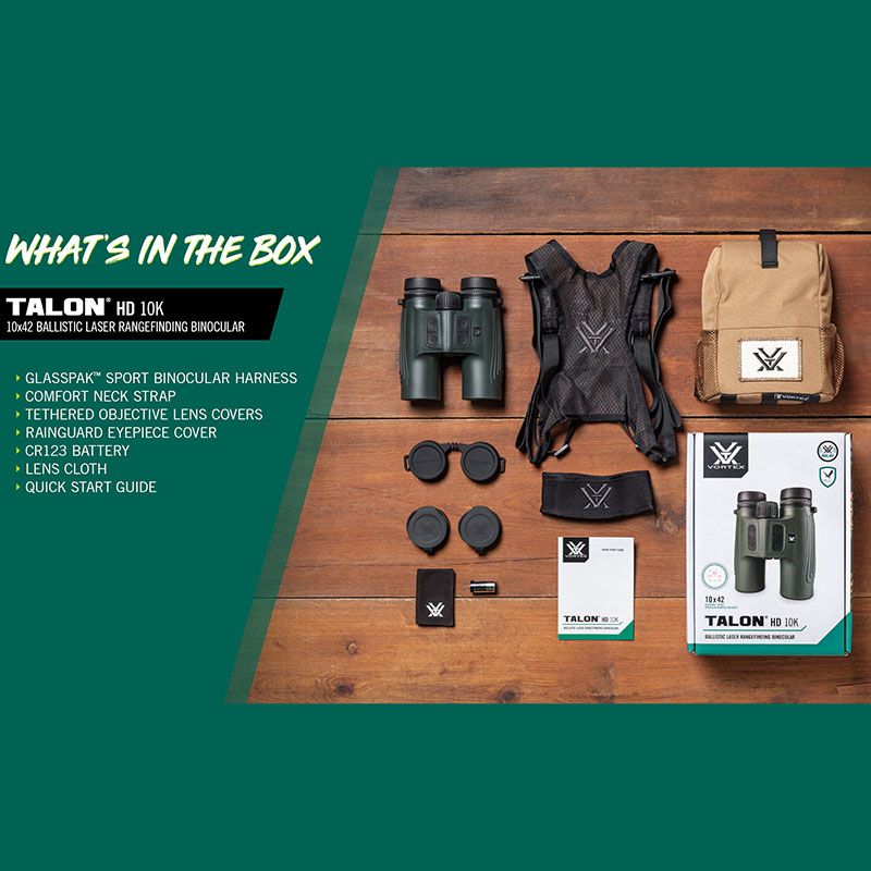 Vortex Talon HD 10K 10x42 LRF afstandsmåler med GeoBallistic