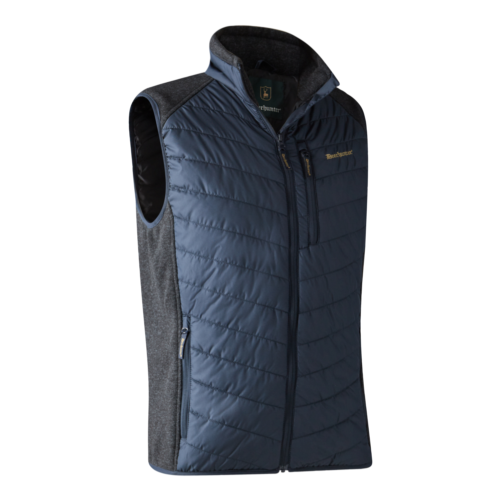 Moor Vatteret Vest med strik Blue - Deerhunter - Jagtbutikken