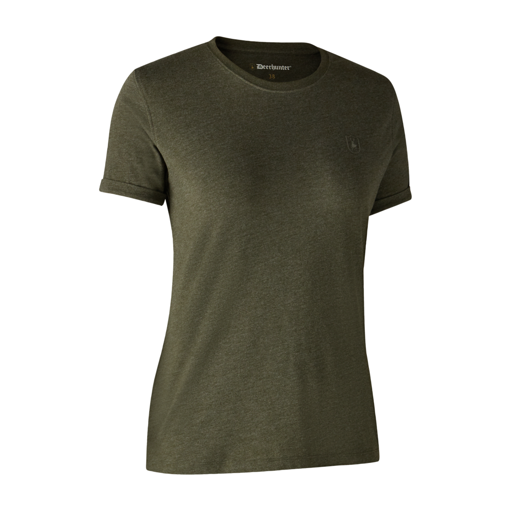 Ladies Basis 2-pak T-shirt Adventure - Green Melange - Deerhunter