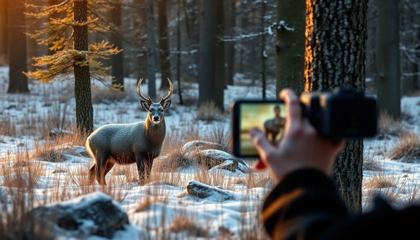 Vildtkamera med app - illustration