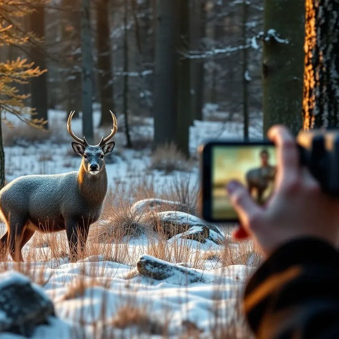 Vildtkamera med app - illustration