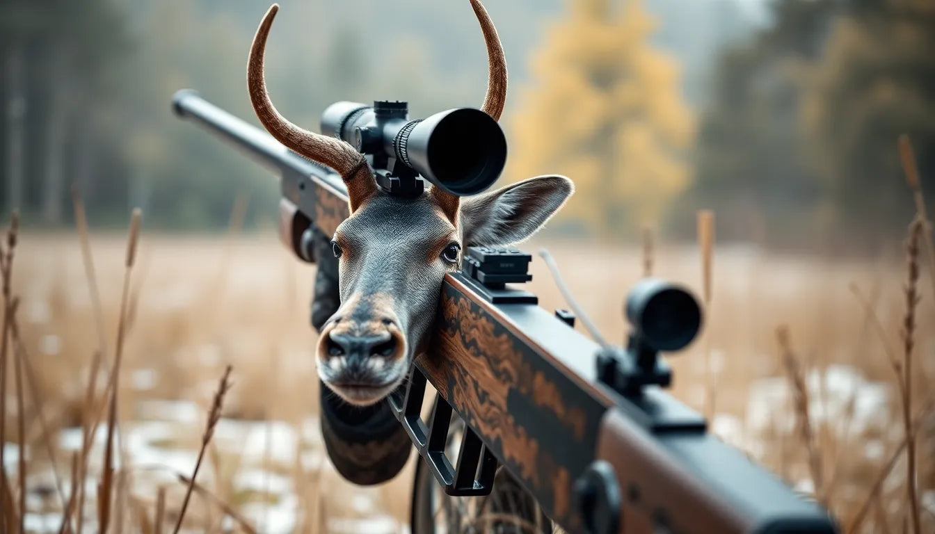 jagt kikkert med afstandsmåler - illustration