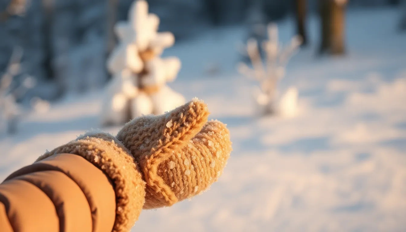 tynde varme handsker - illustration