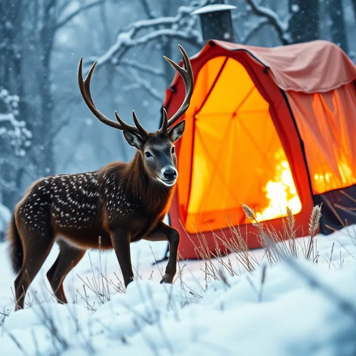 jagttøj med varme - illustration