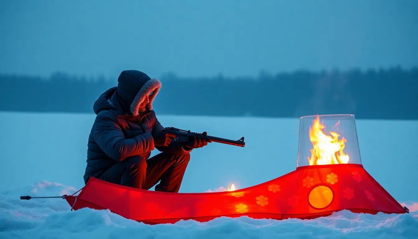 jagttøj med varme - illustration