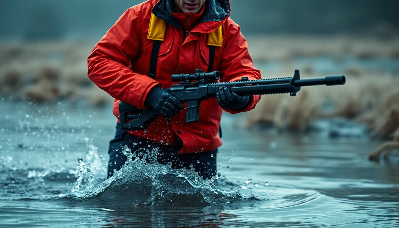 Elektrisk varmevest til jagt - illustration