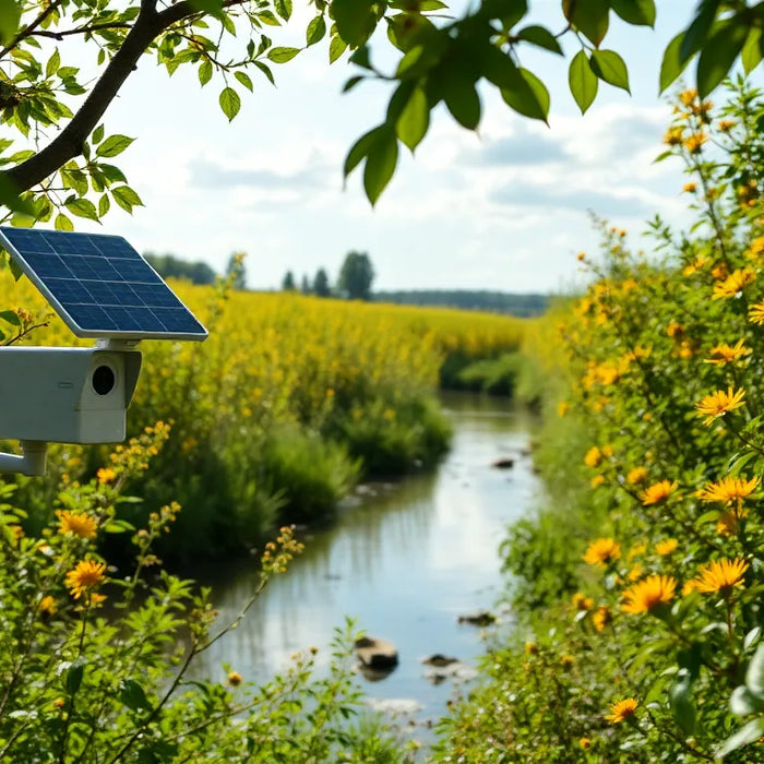 Vildtkamera med solceller - illustration