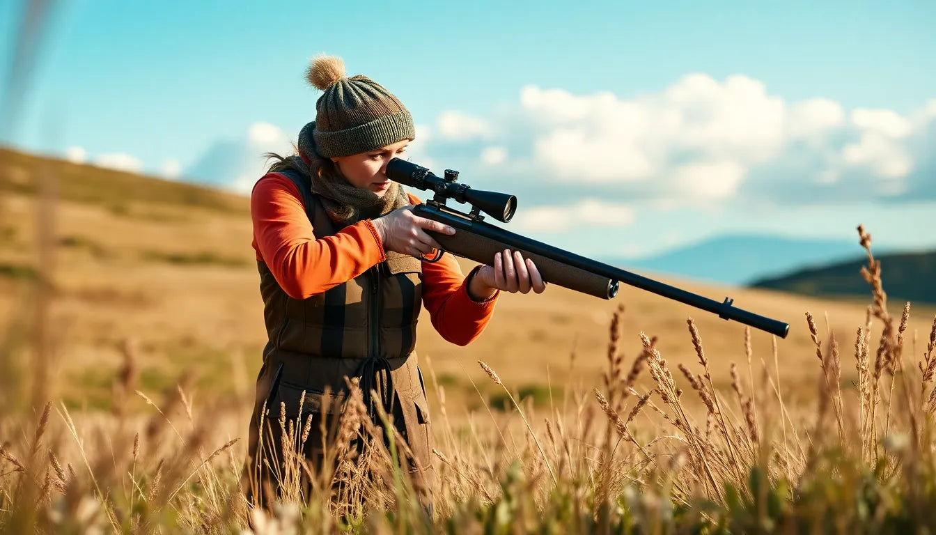 jagtudstyr til kvinder - illustration