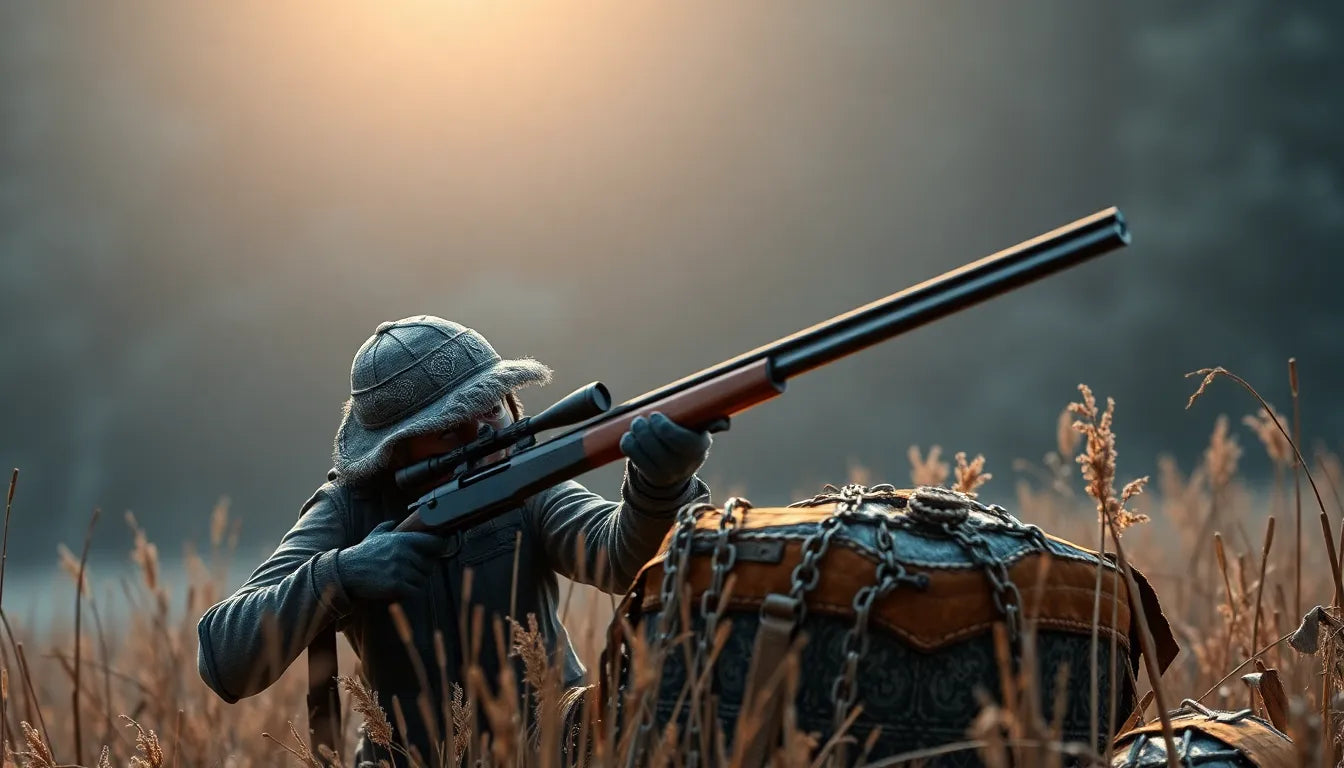 anstandsjagt udstyr - illustration