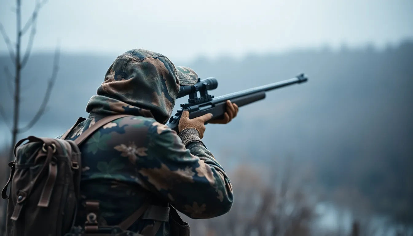 jagttøj med camouflage - illustration