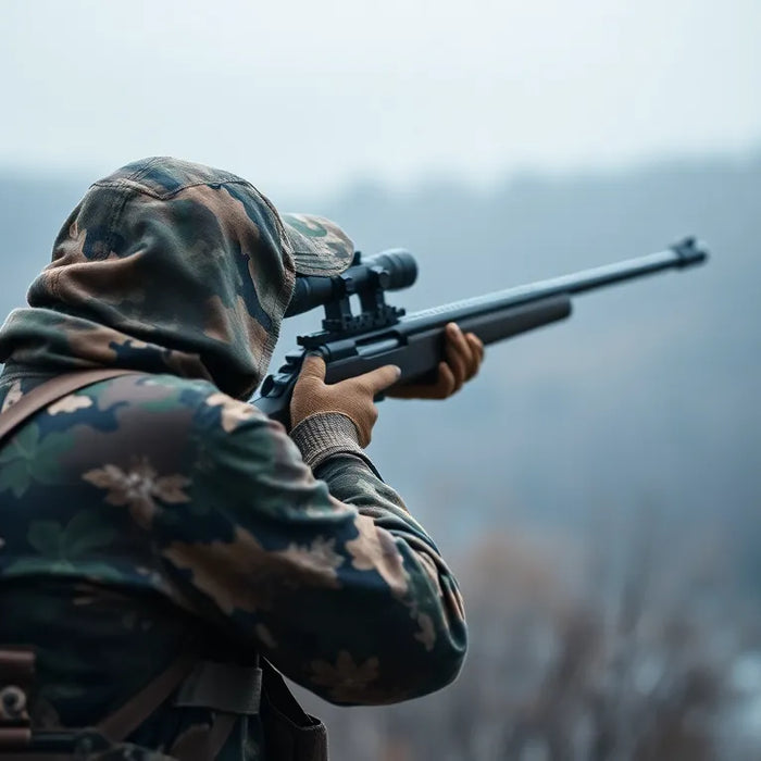 jagttøj med camouflage - illustration