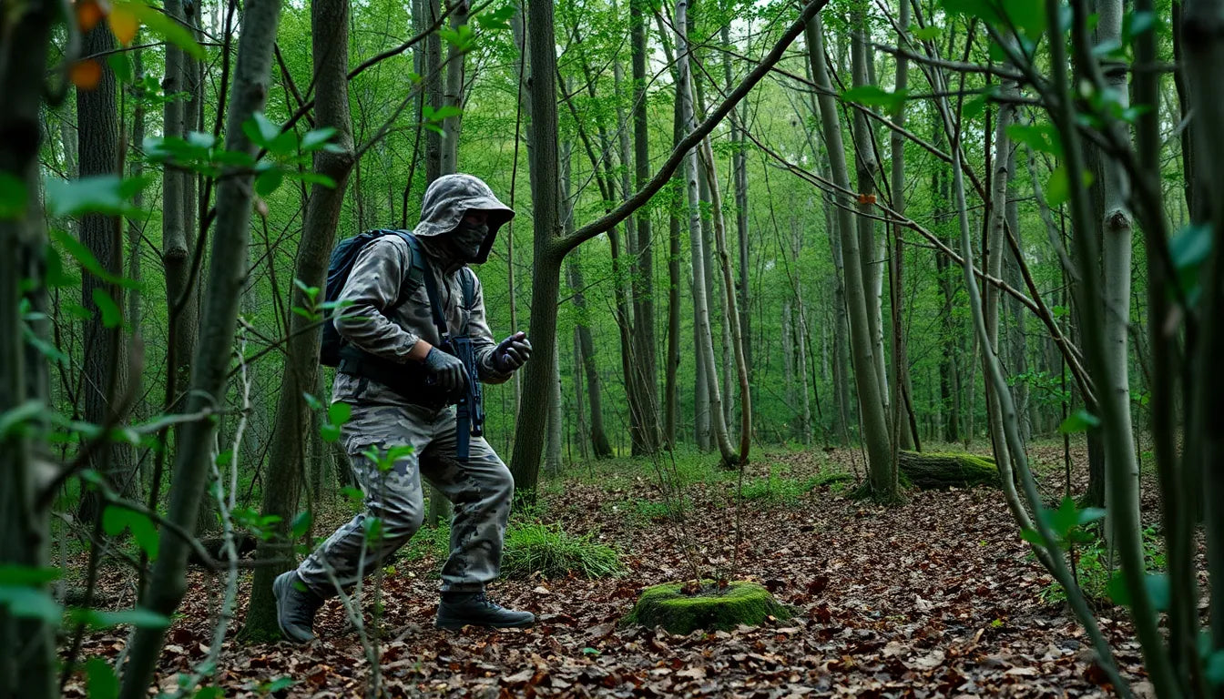 camouflage jagttøj - illustration