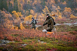 Str. 48 - Mountain Hunter jakke Hunting green/Shadow brown - Härkila - Ombytningsvare