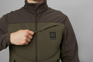 Olaf fleece jakke - Willow green/Shadow grey - Härkila