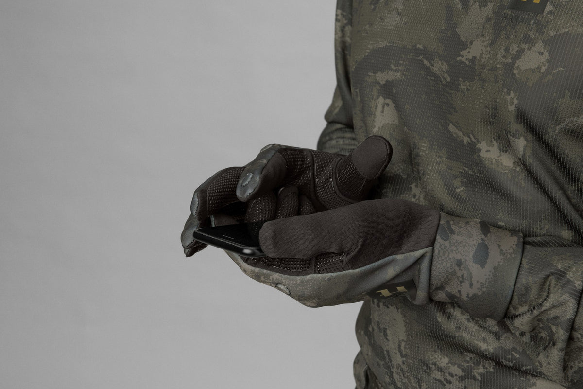 Härkila NOCTYX camo - fleece glove w/foldback finger AXIS MSP®Black - Härkila
