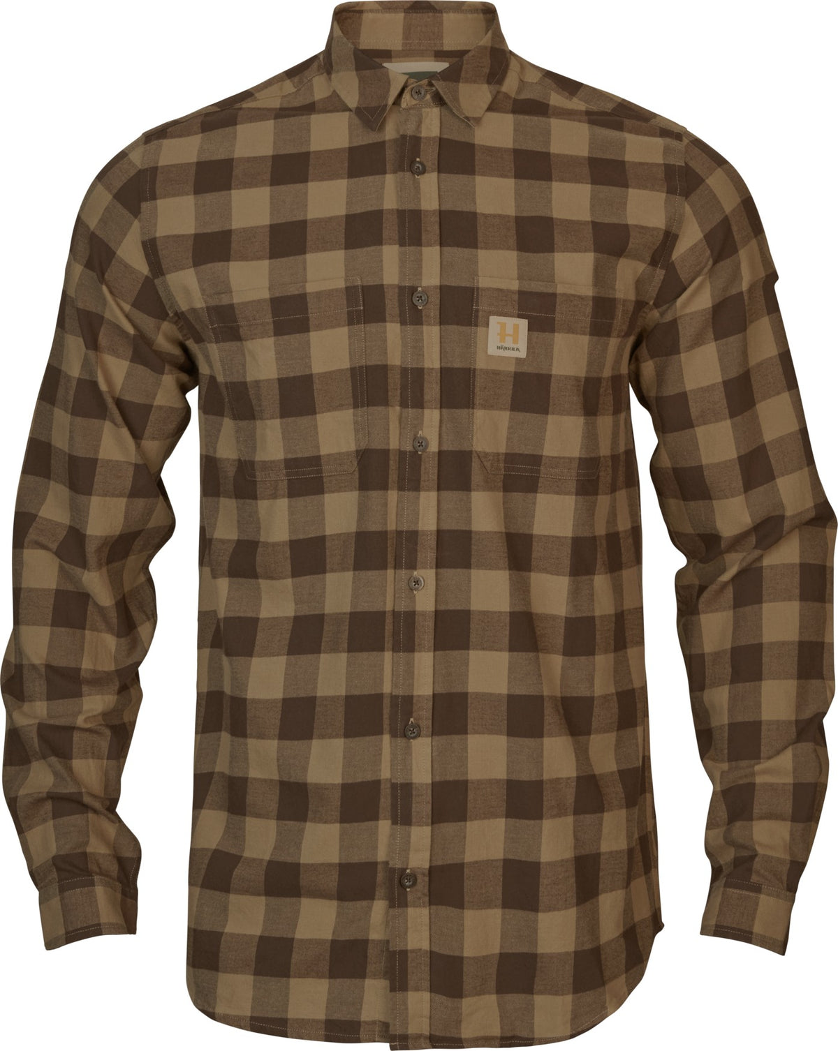 Härkila skandinavisk L/S-skjorte - Antique Bronze Check - Härkila