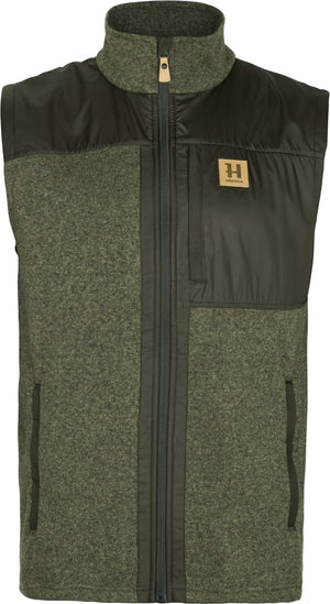 Härkila Kalix fleece vest - Willow green/Shadow brown - Härkila