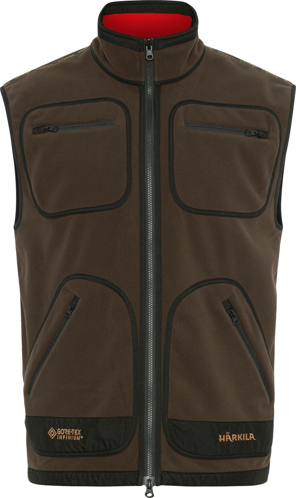 Kamko fleece vest Brown/Red - Härkila