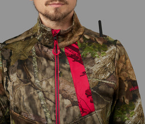 Str. M - Moose Hunter 2.0 - fleece jakke MossyOak®Break-Up Country®/MossyOak®Red - Härkila - Ombytningsvare