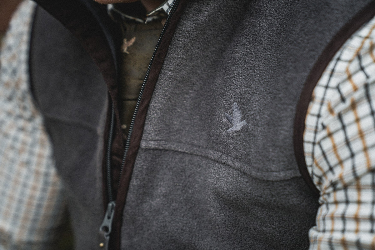 Woodcock Earl Fleece Vest - Dark Grey Melange - Seeland