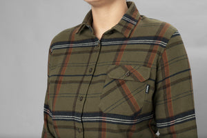 Skye Flannel skjort til kvinder - Grape Leaf/Terracotta Check - Seeland